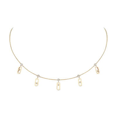 Collier Messika Move Uno pampilles en or jaune et diamants