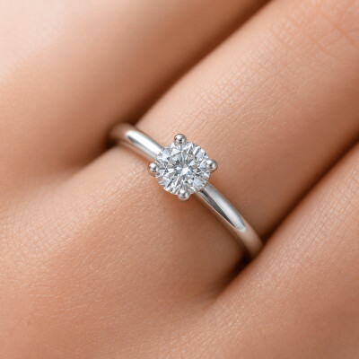 Bague Infini en or blanc et diamant certifié