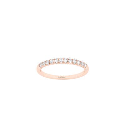 Alliance Infini en or rose et diamants