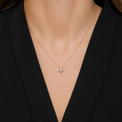 Collier Bulles en or rose et diamant
