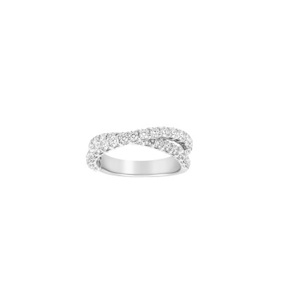 Bague en or blanc et diamants