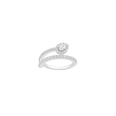 Bague en or blanc et diamants