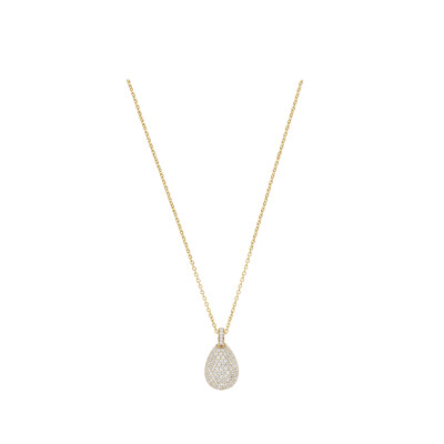 Collier en or jaune pavé diamants