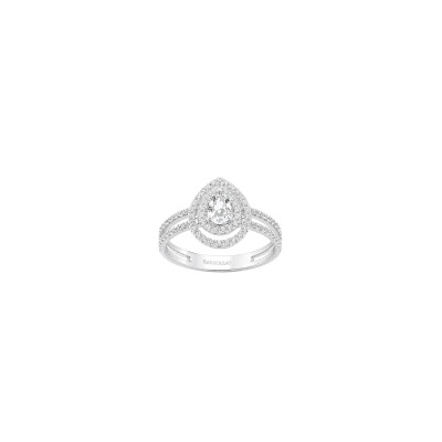 Bague en or blanc et diamants