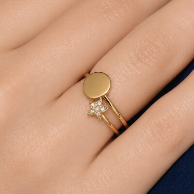 Bague en or rose
