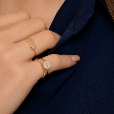 Bague en or rose