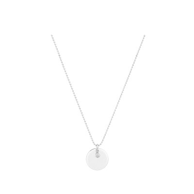 Collier Luna B en or blanc et diamant