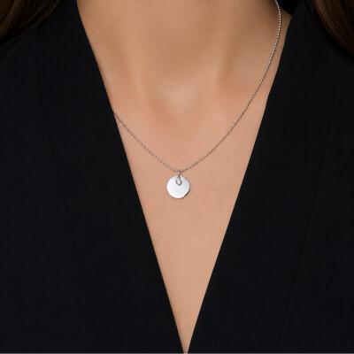 Collier Luna B en or blanc et diamant