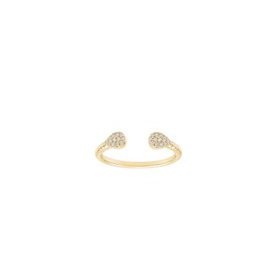 Bague en or jaune et diamants