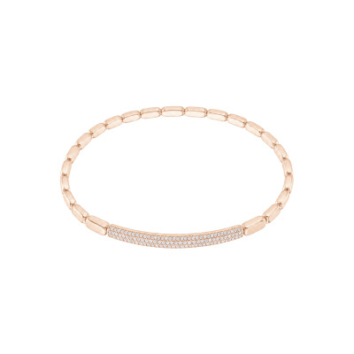 Bracelet en or rose et pavage diamants