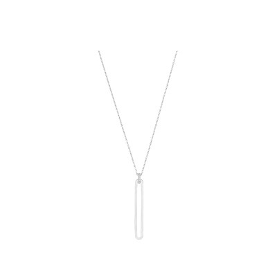 Collier Luna B en or blanc et diamants