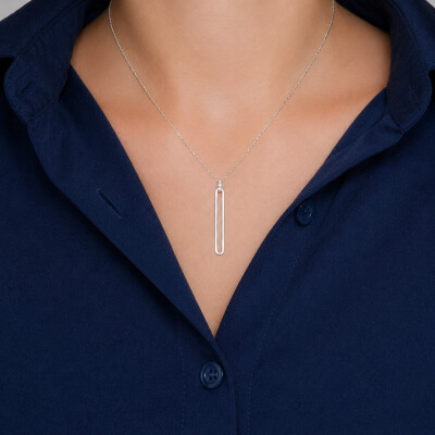 Collier Luna B en or blanc et diamants
