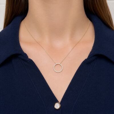 Collier en or jaune et diamants