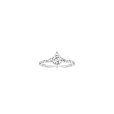 Bague en or blanc et diamants