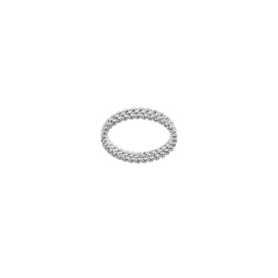 Bague maille en or blanc