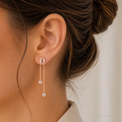 Boucles Chaumet Liens Séduction en or rose et diamants