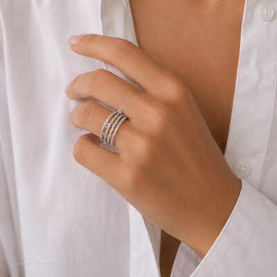 Bague Infini en or blanc et diamants
