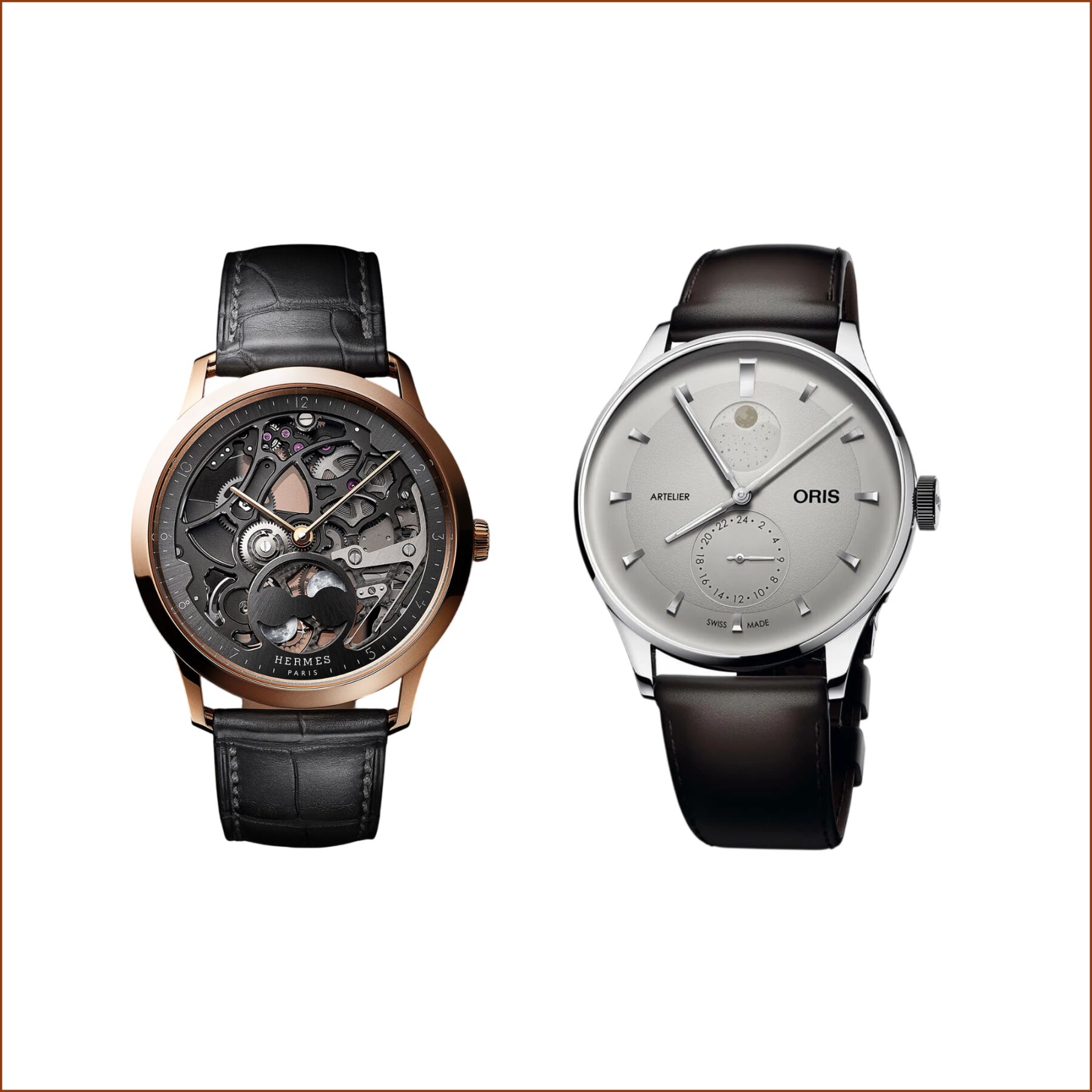 Montre Hermès Squelette et montre Oris