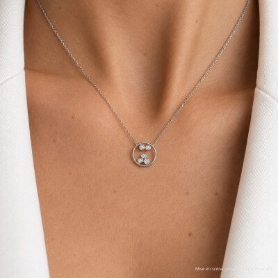 Collier Bulles en or blanc et diamants