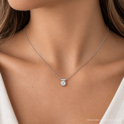 Collier SoHo en or blanc et diamants