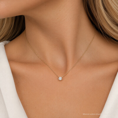Collier Infini en or jaune et diamant
