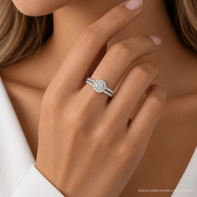 Bague 1897 en or blanc et diamants sur or blanc certifié