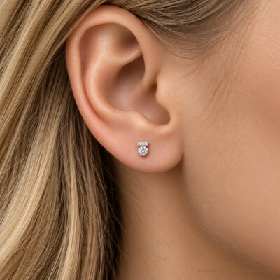 Boucles d'oreilles SoHo en or blanc et diamants