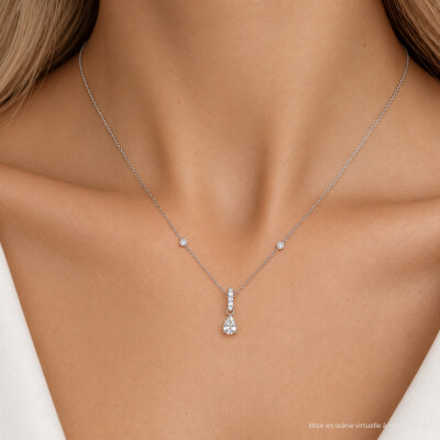 Collier Infini en or blanc et diamants