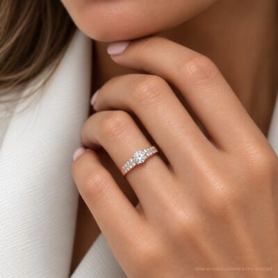 Bague Infini en or rose et diamants