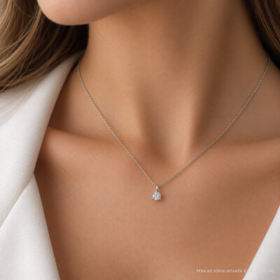 Collier Infini en or blanc et diamant