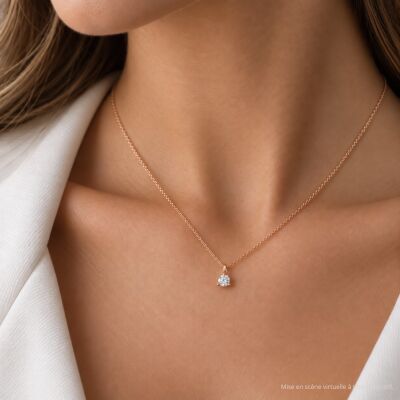 Collier Infini en or rose et diamant