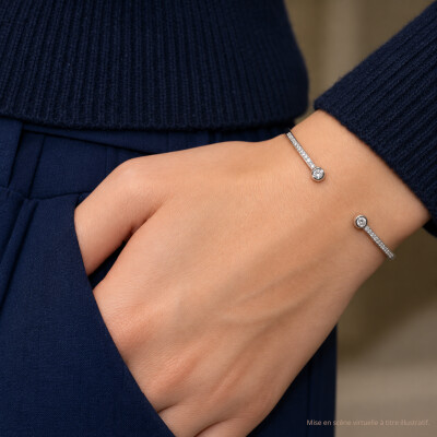 Bracelet Bulles en or blanc et diamants