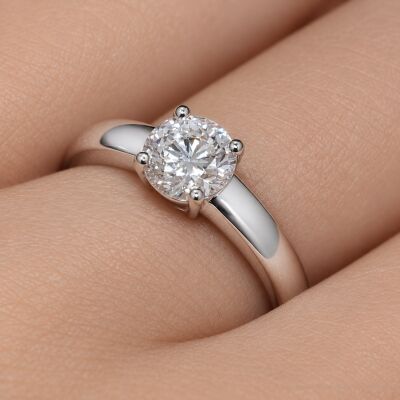 Bague Infini en or blanc et diamant certifié