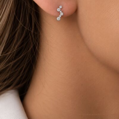 Boucles d'oreilles Infini en or blanc et diamants