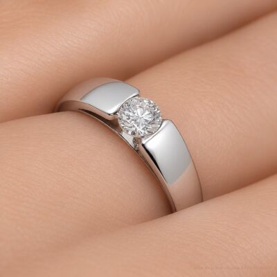 Bague Bulles en or blanc et diamant certifié