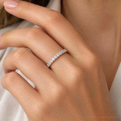 Alliance Infini en or blanc et diamants