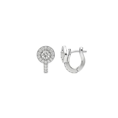 Boucles d'oreilles 1897 en or blanc et diamants