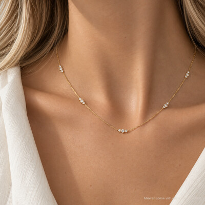 Collier Infini en or jaune et diamants
