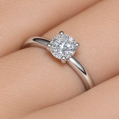 Bague Infini en or blanc et diamant certifié