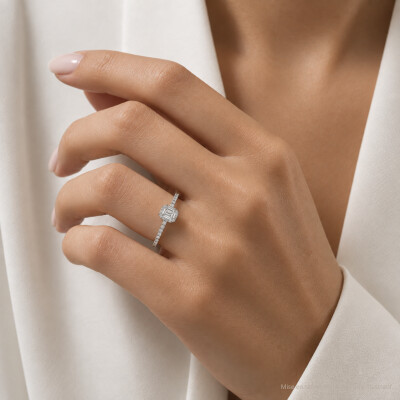 Bague en or blanc et diamants de 0.60ct