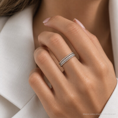 Bague Luna B en or blanc et diamants