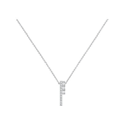 Collier Art Déco en or blanc et diamants