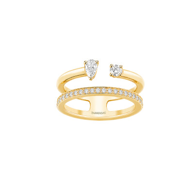 Bague Infini en or jaune et diamants