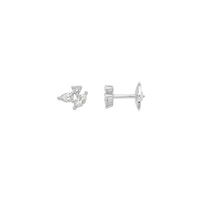 Boucles d'oreilles Infini en or blanc et diamants