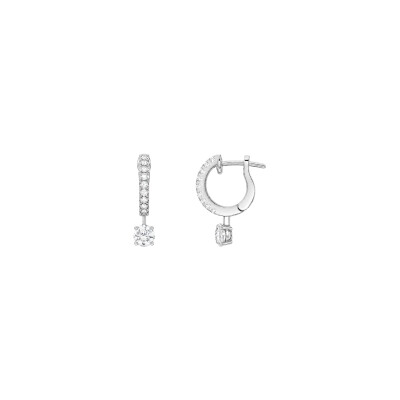 Boucles d'oreilles 1897 en or blanc et diamants