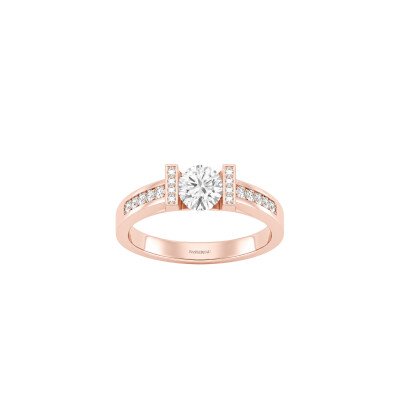 Bague SoHo en or rose et diamants certifié