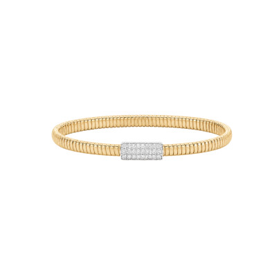 Bracelet SoHo en or jaune, or blanc et diamants