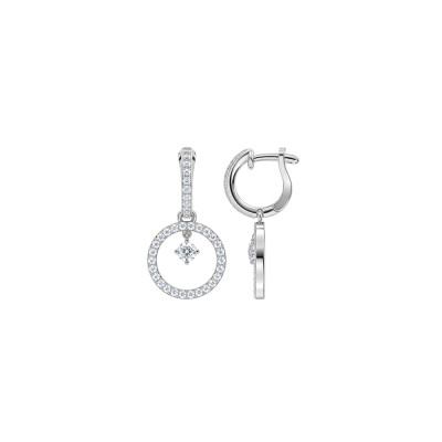 Boucles d'oreilles Infini en or blanc et diamants