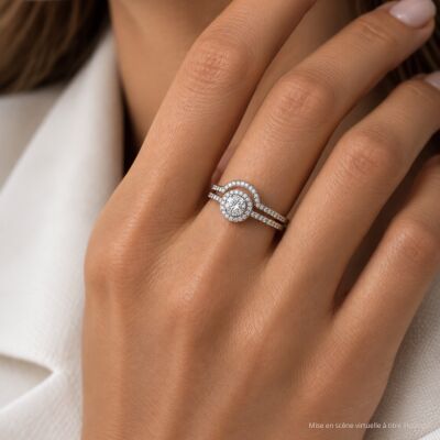 Bague 1897 en or blanc et diamants