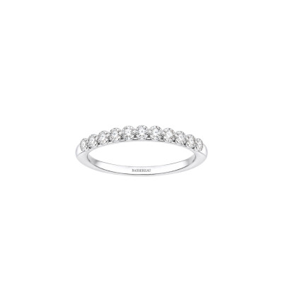 Alliance Bulles en or blanc et diamants